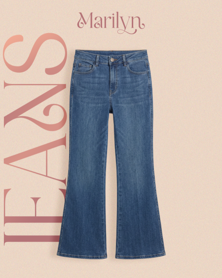 جينز أزرق Wide Leg